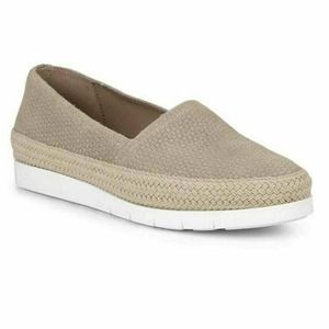 Donald J Pliner Paryn Slip On Loafers Leather Tan Espadrille Size 6 Women's